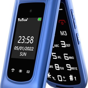 T-Source T203 Dual Display Folding Mobile Phone  (BLUE)