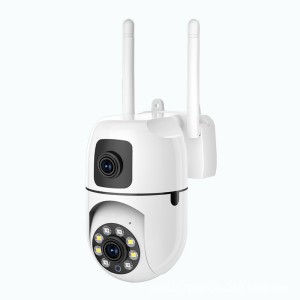 New V380 Mini Indoor PTZ Dual Lens Camera 4MP HD Smart Home WiFi Security for Baby Monitor Indoor Network Dual Lens Camera