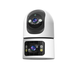 Smart v-380, Q9 home wi-fi color camera 2 lens 3 view , application 1080p endor wireless camera