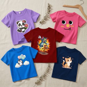 Kids 5 Pcs Combo T-Shirt (Cotton)