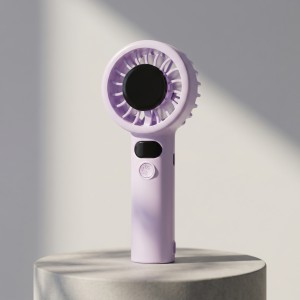 Rechargeable Mini Handheld Fan with Digital Display