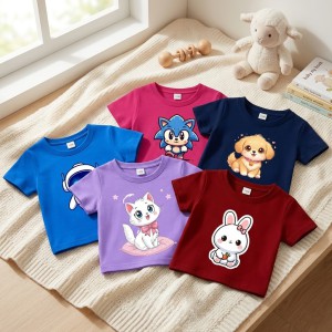 Kids 5 Pcs Combo T-Shirt (Cotton)