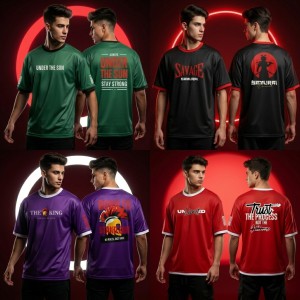 Stylish 4pc combo Drop Shoulder T-shirt