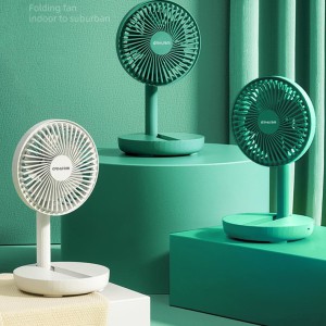 Rechargeable 5-inches Folding fan HCZ21 Green colour