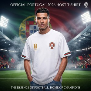 Premium Portugal Fan Edition Drop Shoulder White Color
