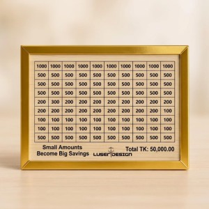 Wooden Money Saving Box (Piggy Bank) 50,000 tk