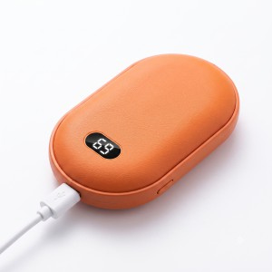 2-in-1 Rechargeable Hand Warmer & Portable Power Bank with Digital Display | Electric Pocket Hand Heater & Mobile Emergency Charger for Winter