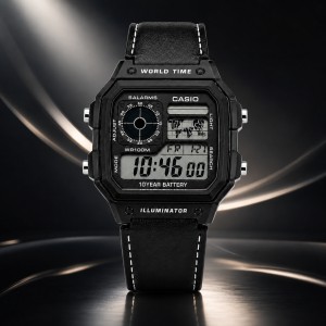 CASIO ILLUMINATOR LEATHER STRAP PREMIUM WATCH