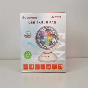 JYSUPER JY-2570 Rechargeable Fan with LED Light