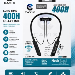 CAVIX 001 Neckband Bluetooth Earphone | 400 Hours