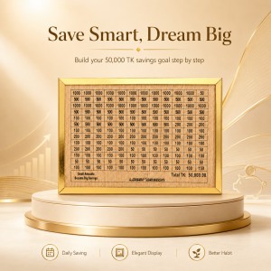 Wooden Money Saving Box (Piggy Bank) 50,000 tk
