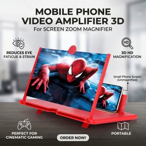 Mobile Phone Video Amplifier 3D for screen zoom magnifier