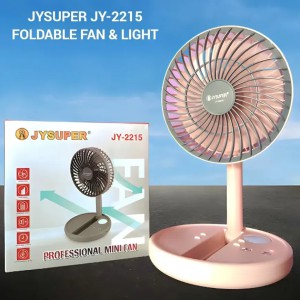 JY-2215 JYSUPER  Professional Rechargeable Fan With LED Light