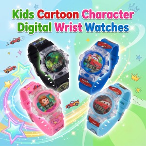 Kids Cartoon Character Digital Wrist Watches