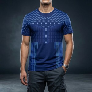 Stylish Comfortable sports T-Shirt(Navy Blue)