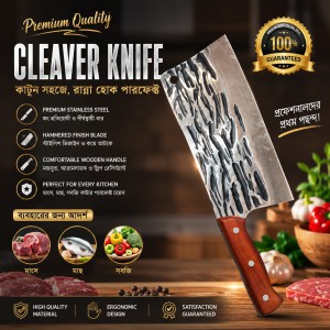 Master Your Kitchen: Premium Hammered Finish Chef's Cleaver