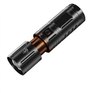 Rechargeable LED Flashlight with Telescopic Zoom & Power Bank Function