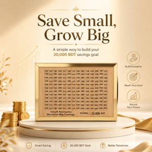 Wooden Money Saving Box (Piggy Bank) 20,000 tk