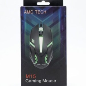 AMC TECH M15 Wired Gaming Mouse with Adjustable DPI, RGB Lighting,