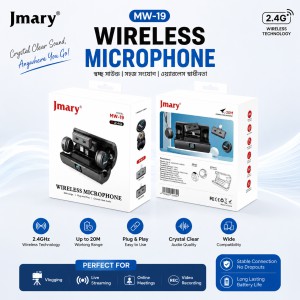 Jmary MW-19 Noise Cancellation Dual Wireless Microphone