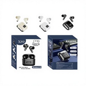 X89 True Wireless Sports Earbuds – Bluetooth V5.49 TWS with Titanium Alloy Diaphragm, Deep Bass, 240mAh Charging Case & Premium Look