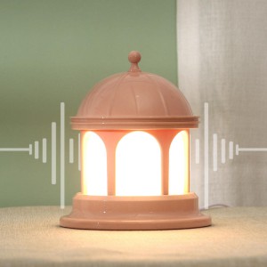 Smart Voice Controlled LED Night Light – Hands-Free Plug-In Ambient Bedside Lamp with Adjustable Brightness & Manual Control Switch