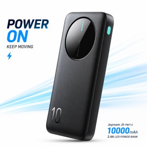 Joyroom JR-PBF12 10000mAh Power Bank – 2.4A Fast Charging Portable Charger with Triple Outputs, LED Indicators & Fire-Resistant ABS Body