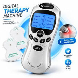 Health Herald Digital Therapy Machine ST-688 – Electronic Pulse Massager with LCD Screen, Acupuncture, Cupping, Pain Relief & USB/Battery Operation