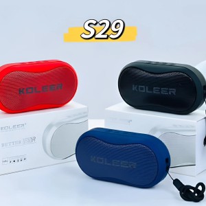 KOLEER S29 Portable Wireless Bluetooth Speaker – 5W Deep Bass, Bluetooth 5.0, 12-15M Range, FM Radio, USB & SD Card Support with 1200mAh Battery