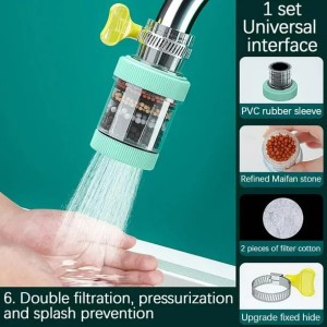 Fankiway Universal Activated Carbon Faucet Water Filter – 6-Layer Purifier & Kitchen Gadget for Clean Safe Tap Water