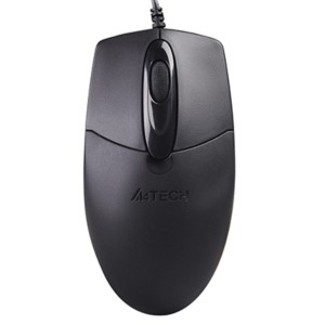A4Tech OP-720 Wired Optical Mouse – 1200 DPI, Ergonomic Symmetric Design, Plug & Play, 1.5M USB/PS2 Cable & Durable Build for Office & PC