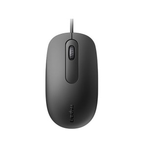 Rapoo N200 Wired Optical Mouse (Black) – 1000 DPI Precision Sensor, Ambidextrous Ergonomic Design, 1.5M Cable & 2-Year Warranty