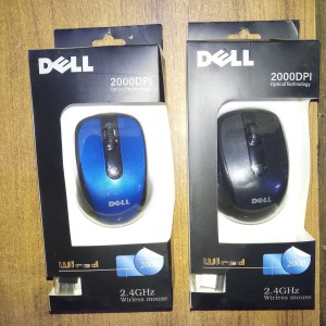 DELL Wireless Optical Mouse (2.4GHz, 2000 DPI) – Adjustable Cursor Speed, Ergonomic Comfort Grip, USB Nano Receiver, Power Switch & Wide System Compatibility