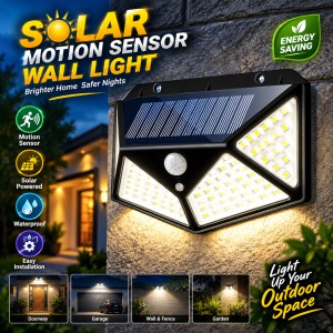 LED Outdoor Solar Motion Sensor Wall Light – 12W Waterproof Wireless Solar Spotlight with 3 Lighting Modes, 2200mAh Rechargeable Battery for Garden & Yard Security
