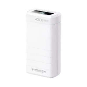 Remax RPP-310 Dinba Series 40000mAh 65W Fast Charging Power Bank (White) – PD & QC Support, Li-Polymer Battery, Type-C Two-Way Fast Charge & Digital Display