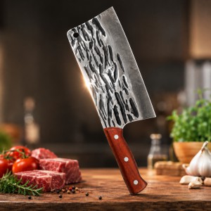 Master Your Kitchen: Premium Hammered Finish Chef's Cleaver
