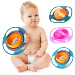 Magic Gyro Bowl 360-Degree Rotating Spill-Proof Baby Bowl – Universal Balance Anti-Spill UFO Bowl with Food-Grade BPA-Free PP Plastic, Easy to Clean Interactive Toddler Feeding Bowl
