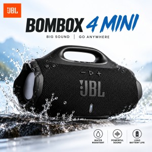 JBL Boombox 4 Mini Portable Wireless Speaker – 15W Power, Bluetooth 5.4, TWS Stereo, 1800mAh Battery, 8H Playtime & Splashproof Outdoor Speaker