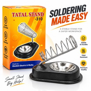Heat-Resistant Soldering Iron Stand – Safe Metal Holder Base for Hot Soldering Tool & Electric Tatal for Electronics Repairing Work