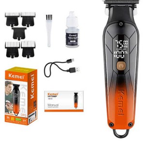Kemei Km-1741 1200mAh Excellent Lithium Battery Hair Shaver Splicing Color Design Brand Hair Clipper Shop Online Brand Trimmers