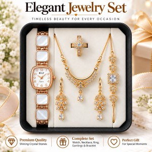 5 in 1 Ladies Watch & Jewelry Gift Set