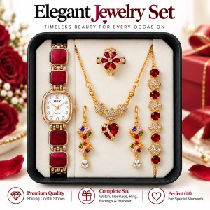 5 in 1 Ladies Watch & Jewelry Gift Set