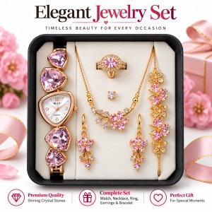 5 in 1 Ladies Watch & Jewelry Gift Set