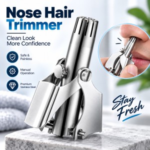 Stainless Steel Manual Nose Hair Trimmer