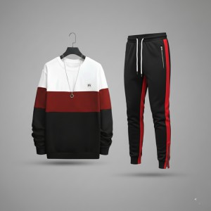 Men's Full Sleeve T-shirt & Trouser  (2 Pcs)