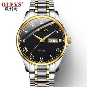 Olevs 5563 CHAIN WATCH –( Black Dial) For Men