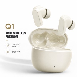 CYXG Q1 True Wireless Stereo Earbuds – TWS with Super Deep Bass, ENC Noise Cancelling Mic, Smart Touch Control & Lightweight Comfort Fit