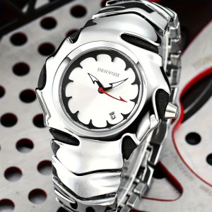 DENVOSI Premium Metal Watch – Bold Design (Silver Dial)