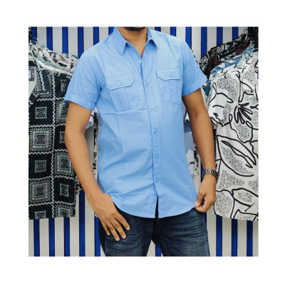 Double Pocket shirt for men (SKy)