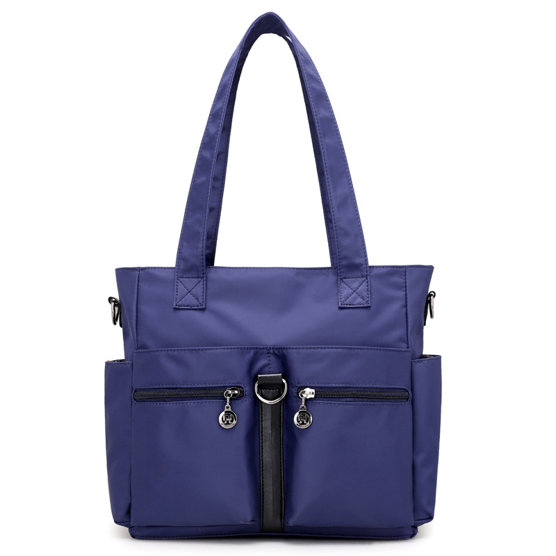 Women Casual Large Capacity Waterproof Oxford Cloth Bag (Dark Blue)